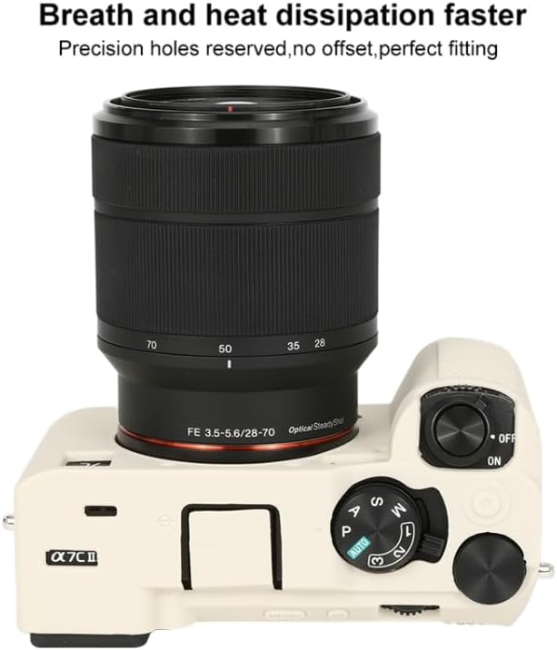 Kameratasche für Sony A7C II/Alpha 7C Mark II, Silikon-Gummi, Kameragehäuse, Schutzhülle für Sony A7