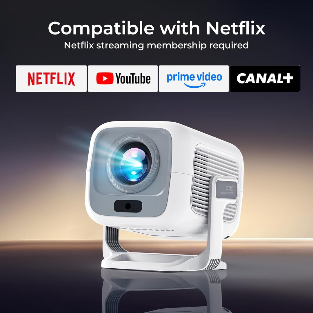 [Compatible with Netflix] Smart Beamer Native 1080P FHD 4K Unterstützung Projektor 1200 ANSI Google