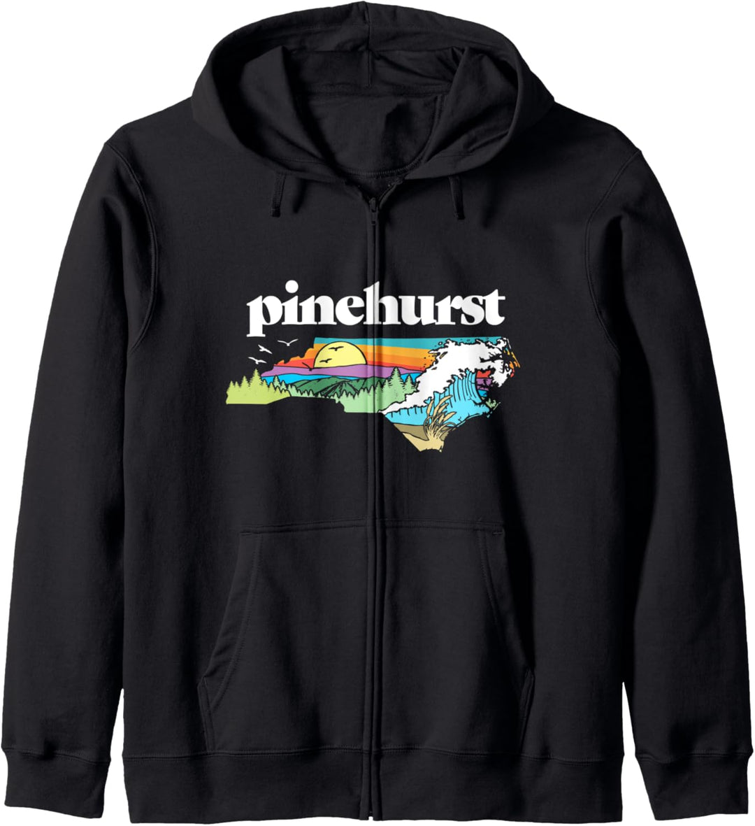 Pinehurst North Carolina Outdoors Retro Nature Kapuzenjacke