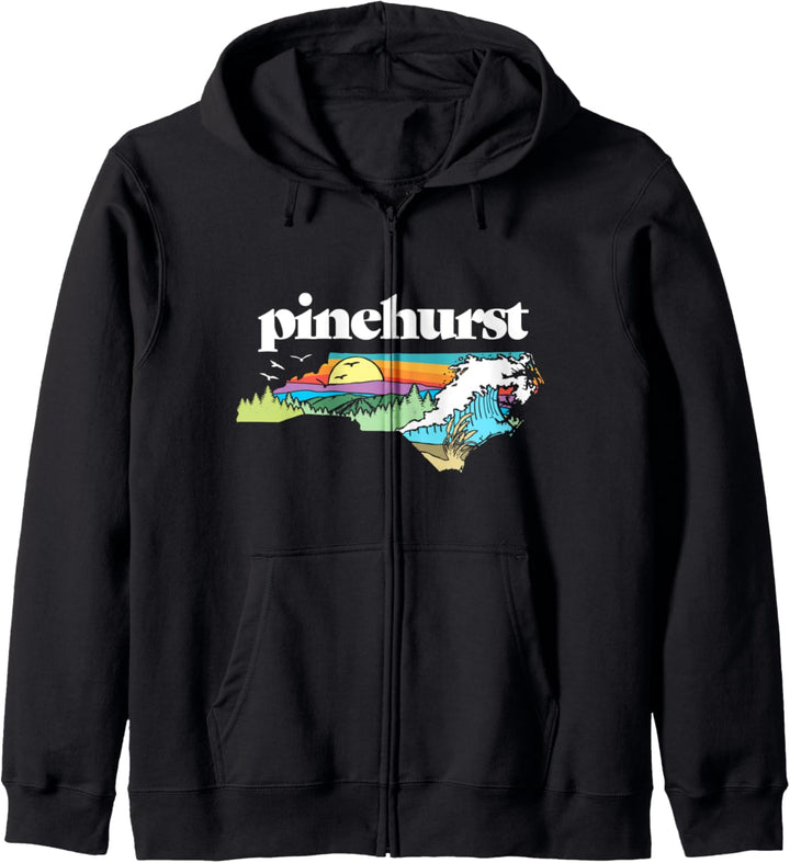 Pinehurst North Carolina Outdoors Retro Nature Kapuzenjacke