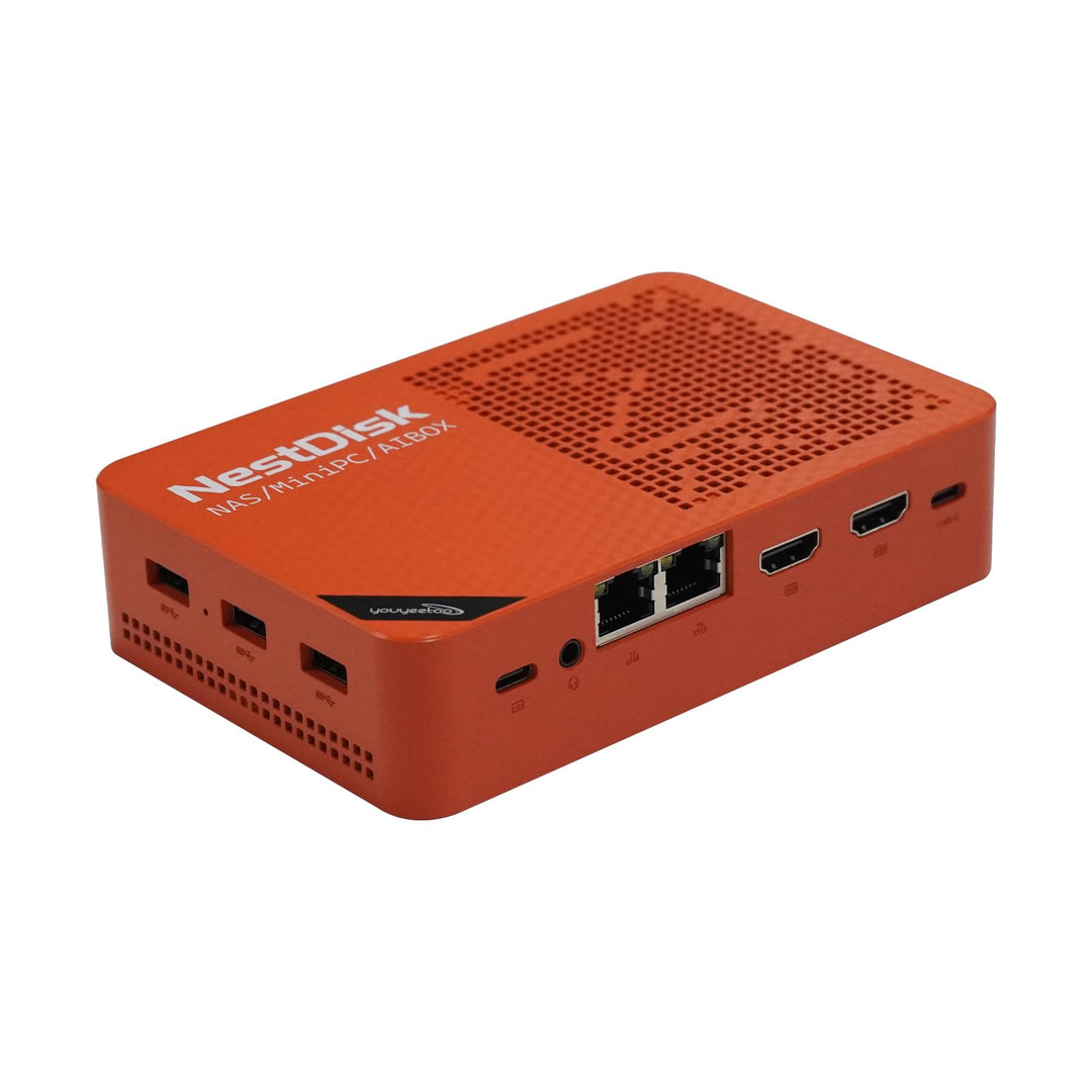 youyeetoo Nest Disk NAS & Mini PC with Intel N150-4-Bay NVMe up to 16TB, 12GB DDR5 RAM, Dual 2.5GbE/
