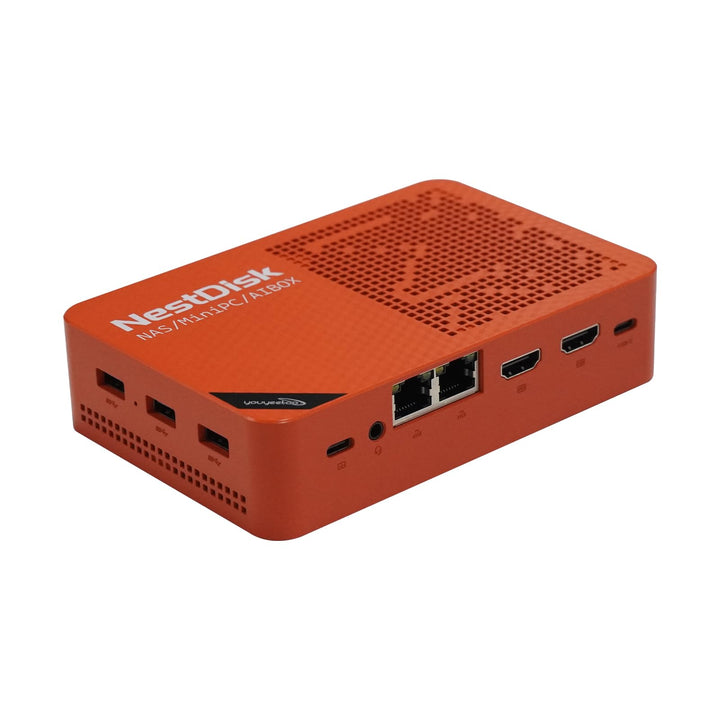 youyeetoo Nest Disk NAS & Mini PC with Intel N150-4-Bay NVMe up to 16TB, 12GB DDR5 RAM, Dual 2.5GbE/