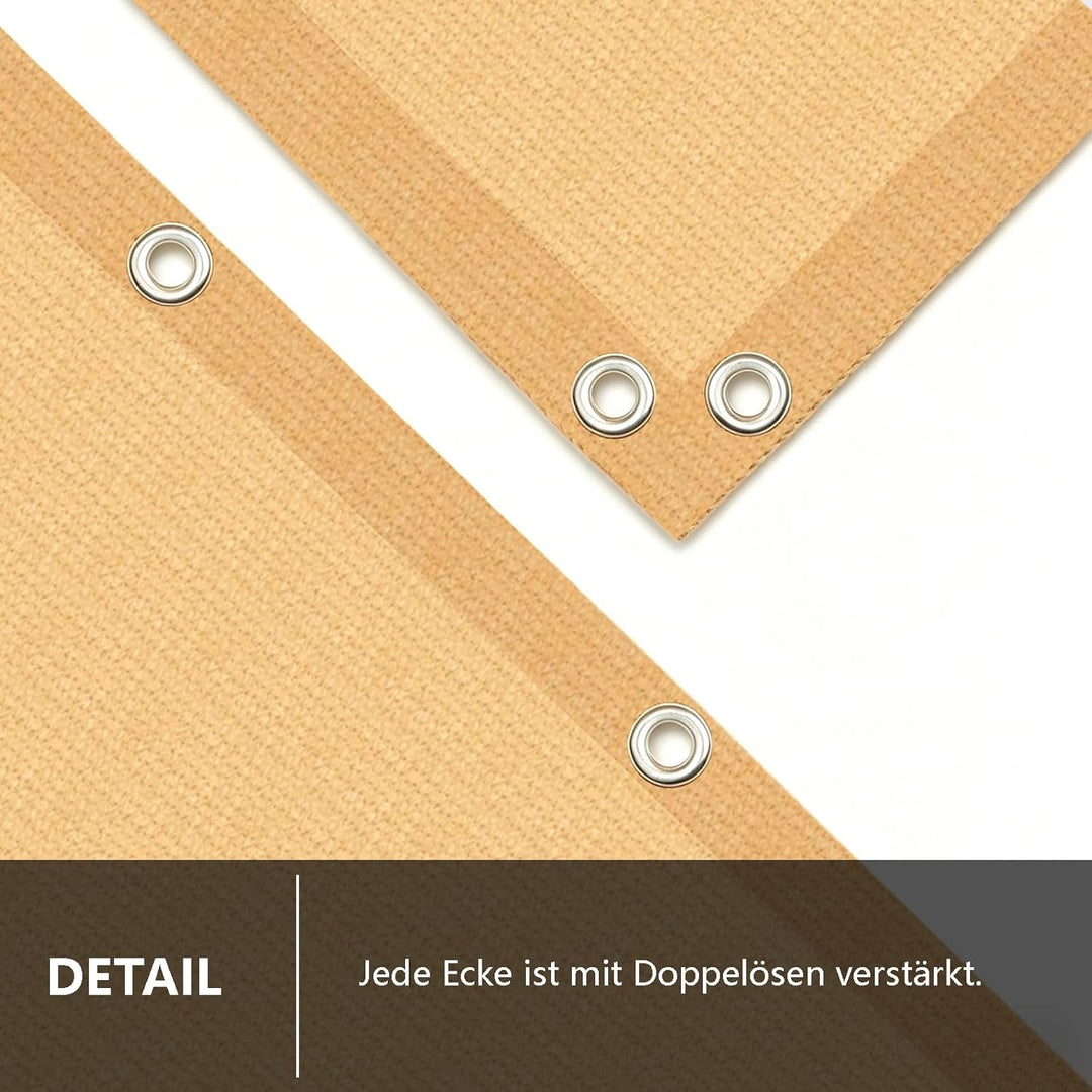 Sonnensegel Wasserdicht Rechteckig, HDPE Gewebe [Nach Mass] 95% UV-Schut, Sonnenschutz Balkon Terras
