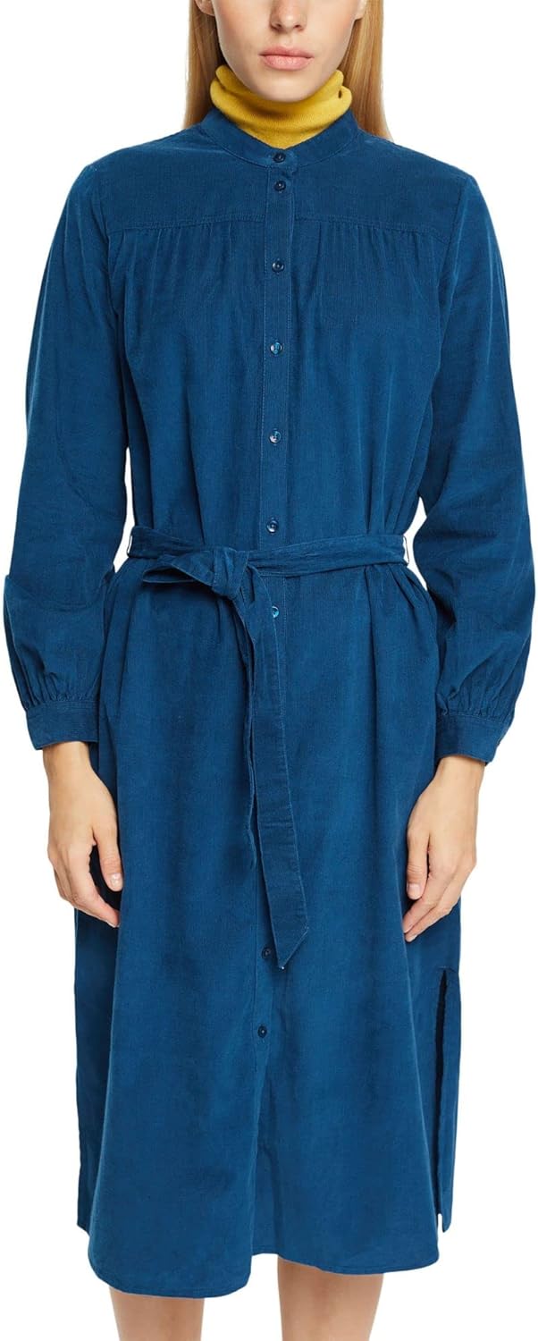 ESPRIT Damen Kleid 32 450/Petrol Blue, 32 450/Petrol Blue