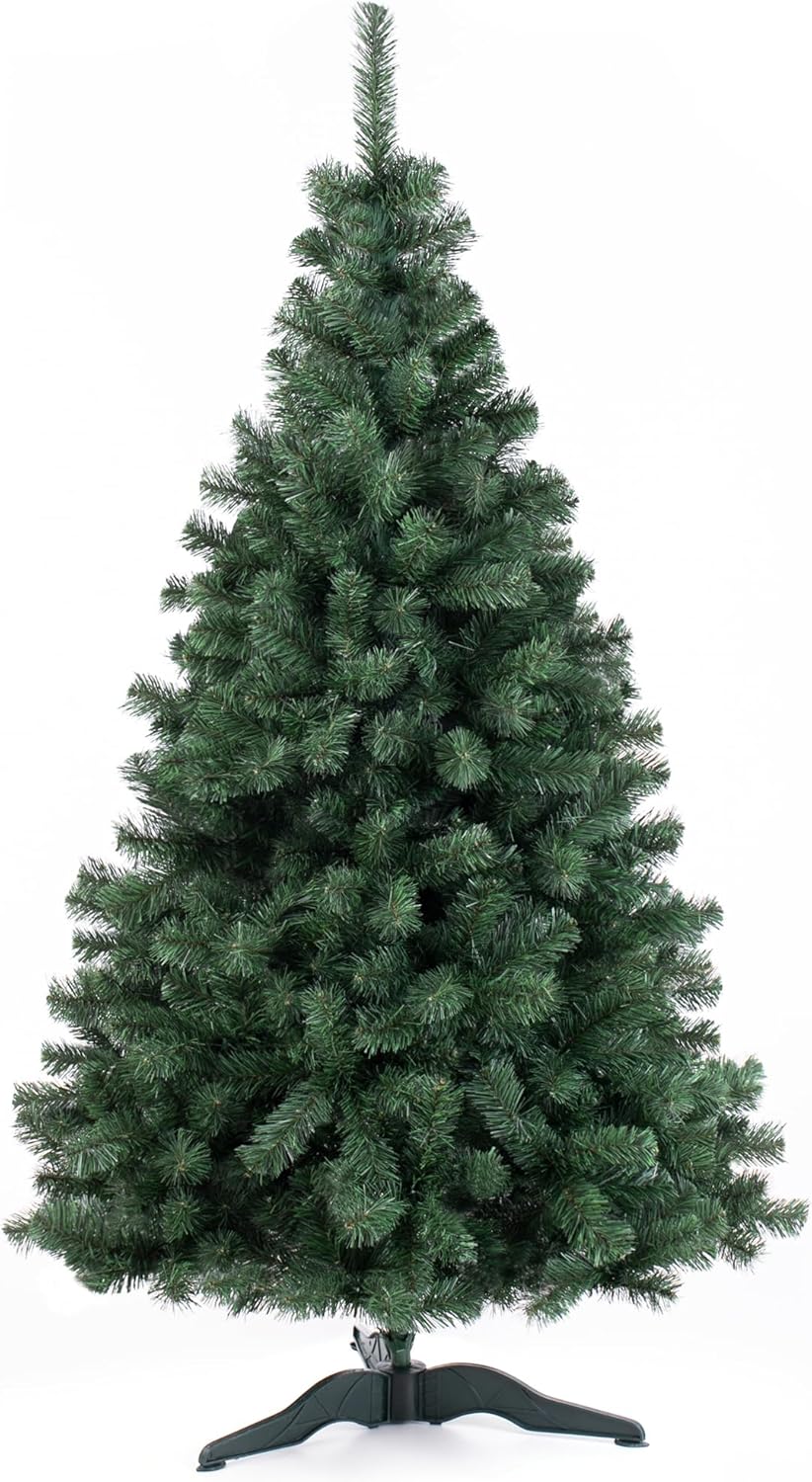 DecoKing Künstlicher Weihnachtsbaum 180 cm Grün Tannenbaum Christbaum Tanne Unecht Weihnachtsdeko, 1