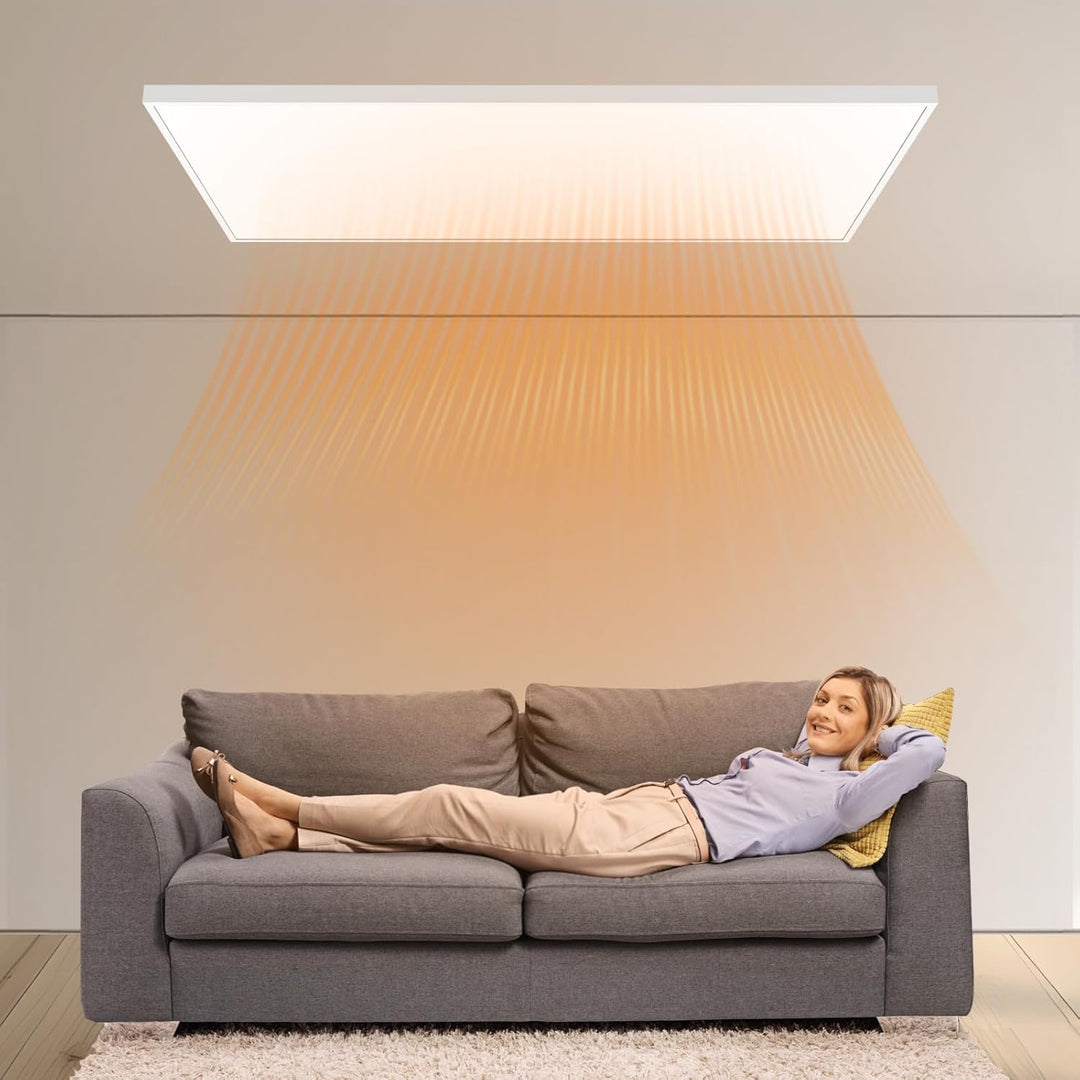 Infrarotheizung Deckenmontage 1000 Watt mit Smart Steuerung, Energiesparende Infrarot Wandheizung -