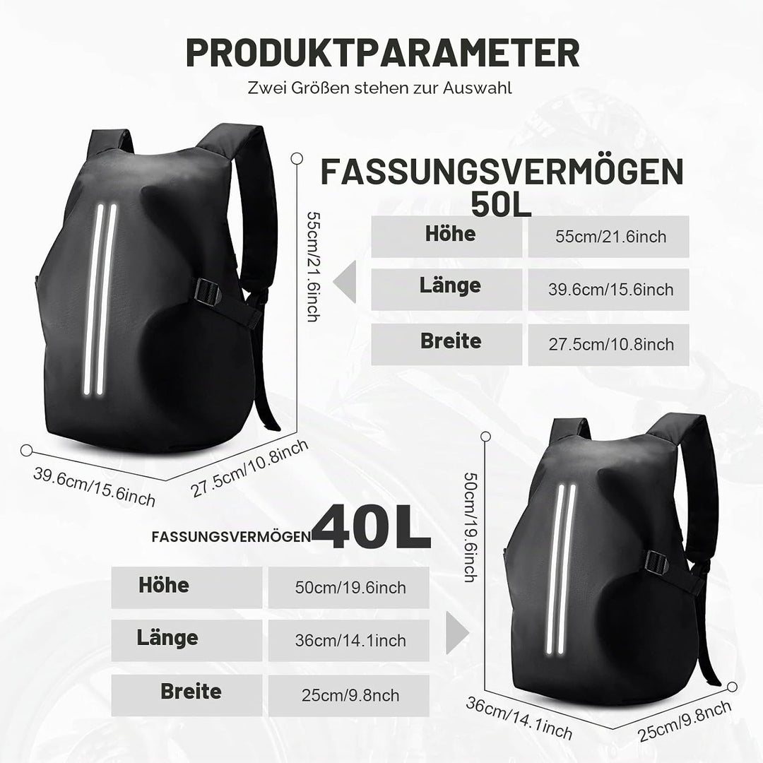 Motorradrucksäcke für Herren, wasserdichter Helmrucksack, Motorradzubehör, Laptoptaschen, Reiserucks