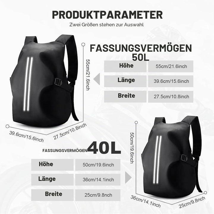 Motorradrucksäcke für Herren, wasserdichter Helmrucksack, Motorradzubehör, Laptoptaschen, Reiserucks