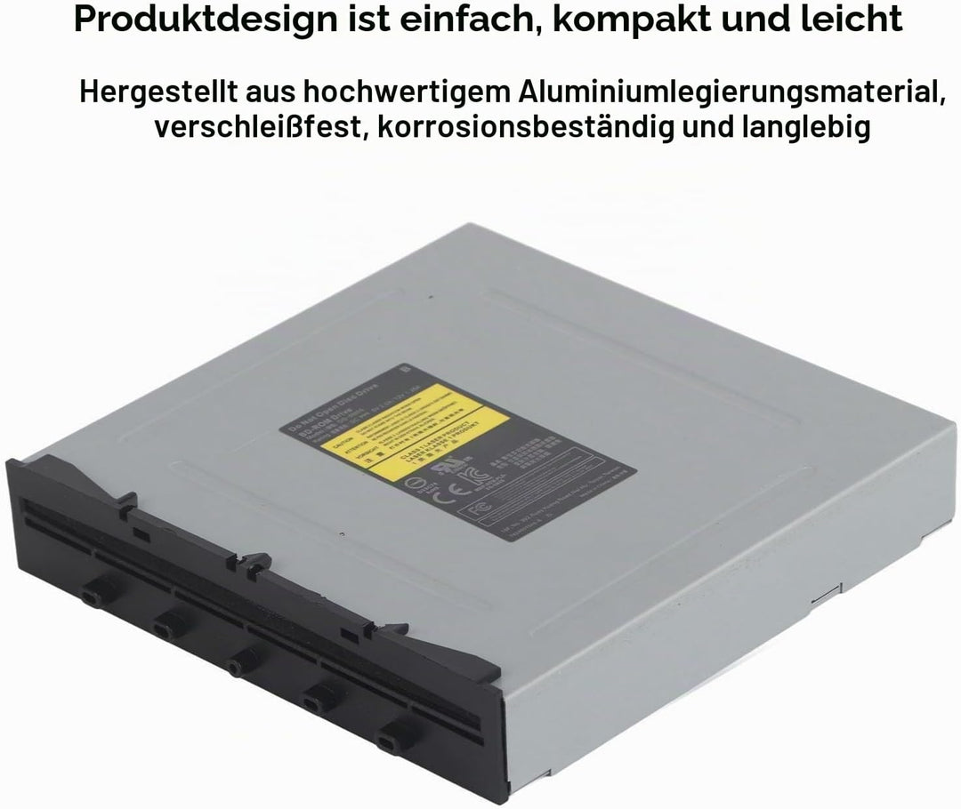 PUSOKEI Optisches Laufwerk für One X DG-6M5S-Spielekonsole, integriertes Laufwerk, tragbare Aluminiu