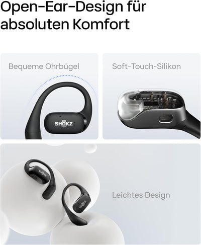 SHOKZ OpenFit True Wireless Earbuds (TWS), Open Ear Bluetooth Kabellose Kopfhörer, Audio-Exzellenz m