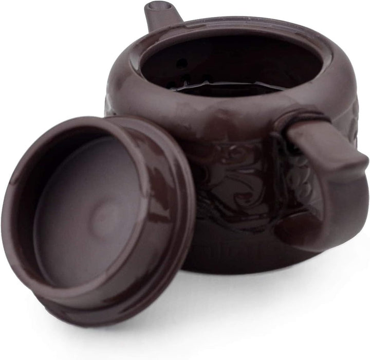 Teekanne, 237 ml, chinesisches Gongfu-Tee-Werkzeug, Zisha-Tone-Ei für losen Tee, Drachen-Stil