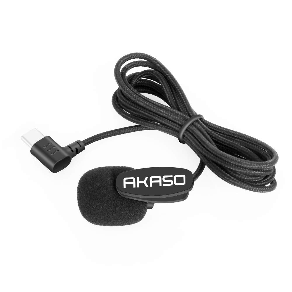 AKASO Externes Mikrofon Brave 7/Brave 8/Brave 6 Plus Nur Action Cam (Typ-C)