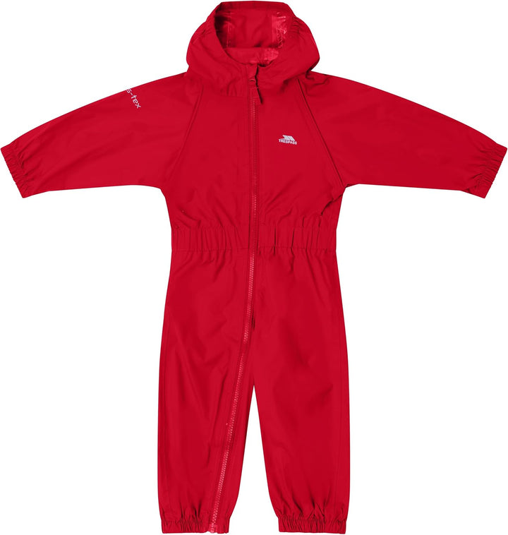 Trespass Unisex Kinder Button Regenanzug 6-12 Monate Rot, 6-12 Monate Rot