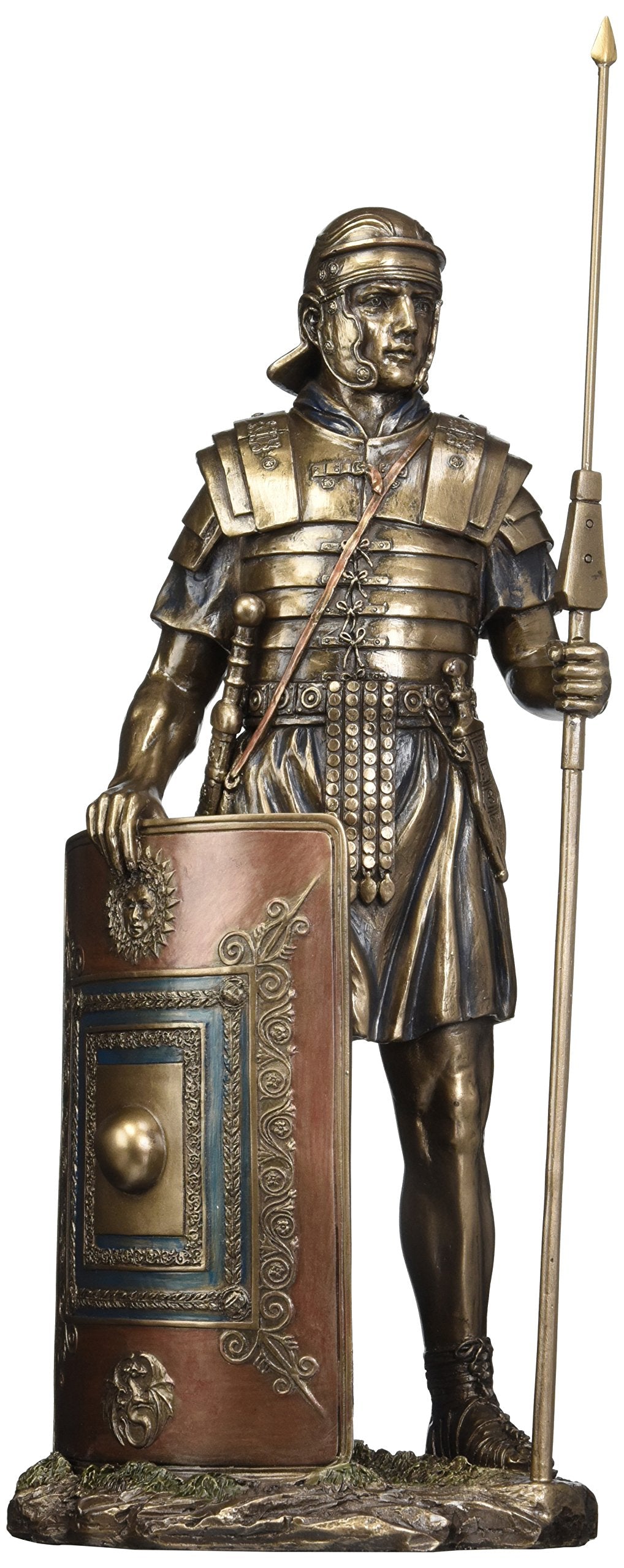 '14.38 römischer Soldat mit Javelin Figur in Bronze und
