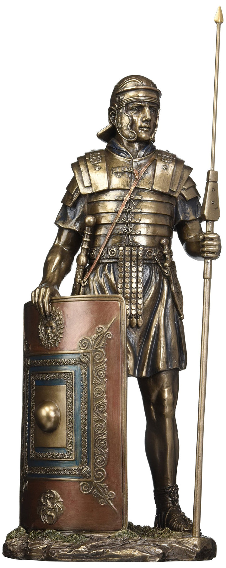 '14.38 römischer Soldat mit Javelin Figur in Bronze und