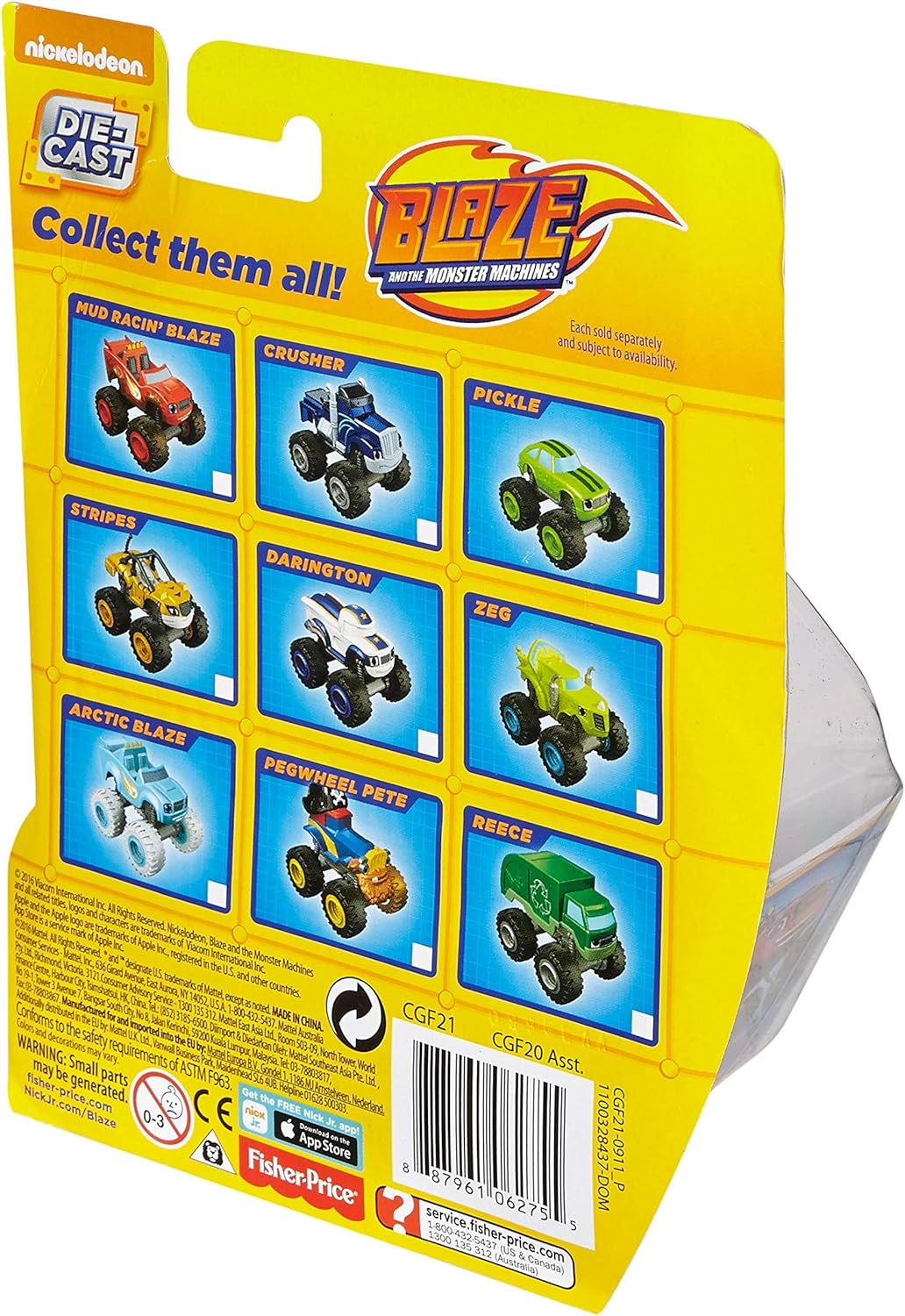 Mattel Fisher-Price CGF21 Blaze Die-Cast Fahrzeug