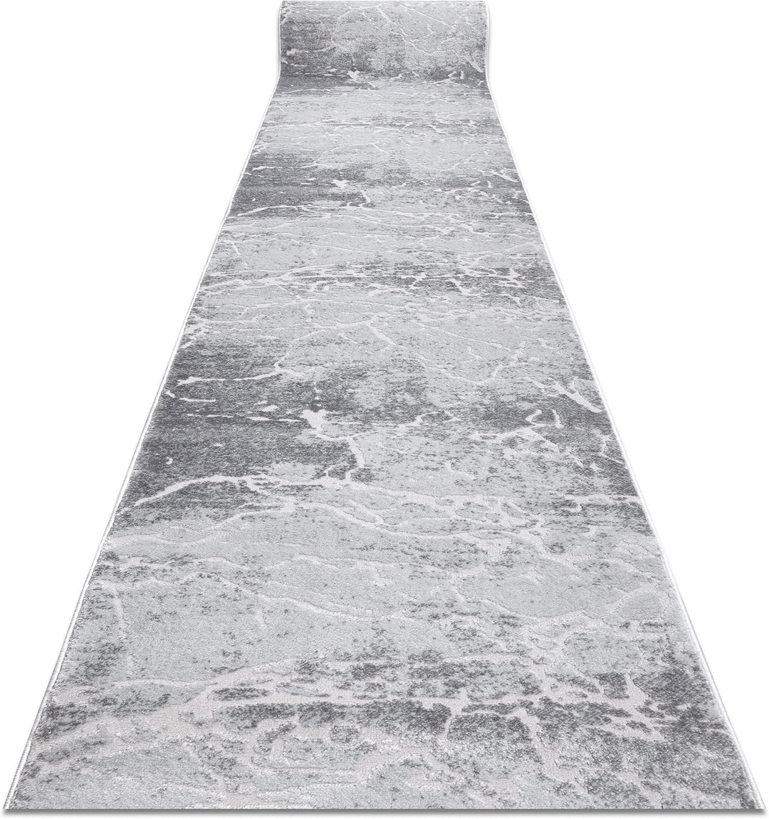 rugsx Modernen Preiswert Läufer MEFE, Läufer Strukturell - Zwei Ebenen aus Vlies Grau 60x100 cm MEFE