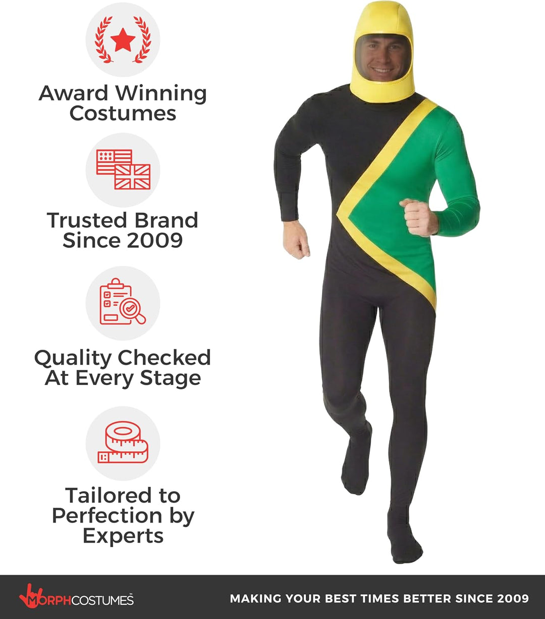 Morph Costumes - Jamaikanisch Bobsled Kostüm, Jamaikanisch Anzug