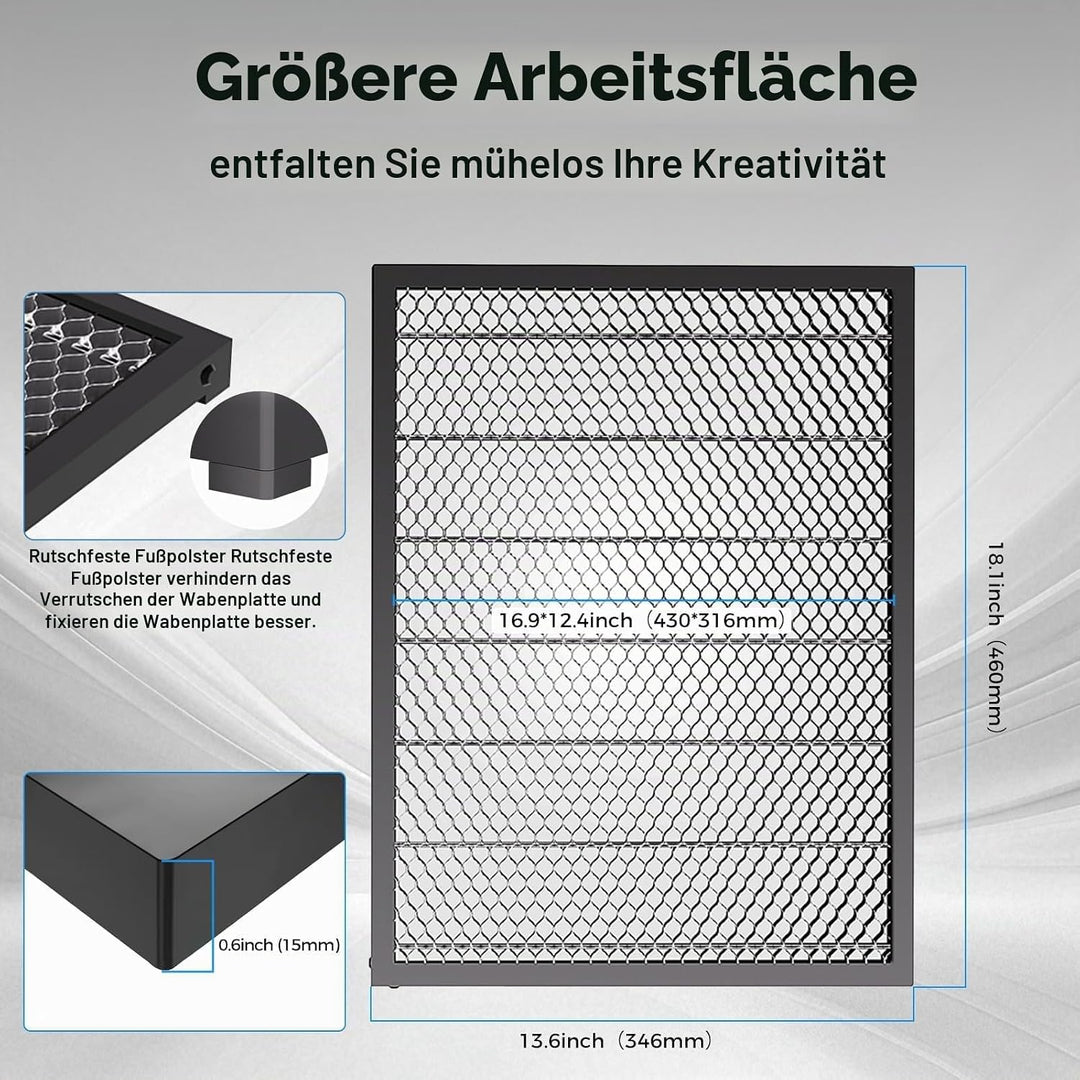 Creality Wabentisch 460 x 346 mm für Falcon A1, A1 Pro Lasergravierer, Schnelle Wärmeableitung, Desk