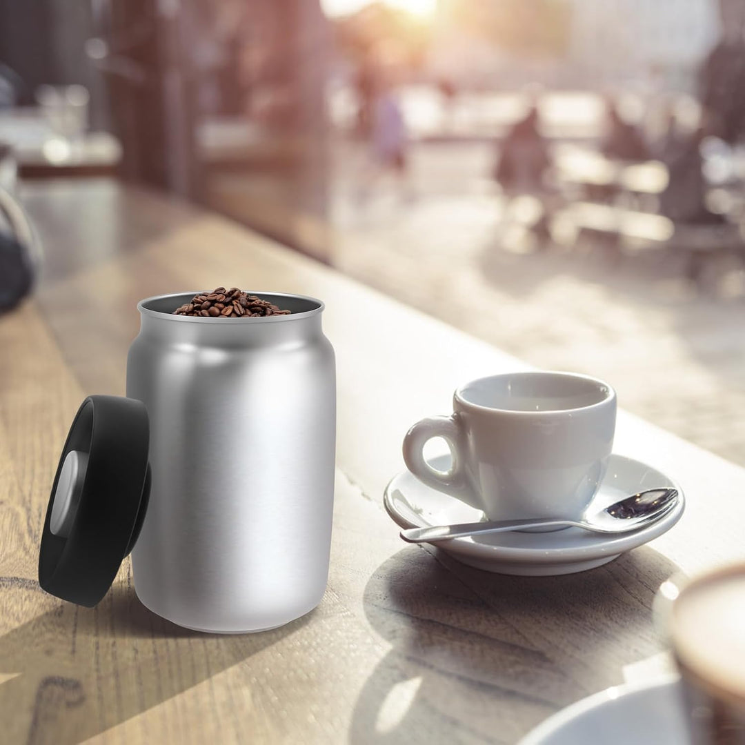 2 Stück Kaffeedose Luftdicht, 1,2L Kaffeebohnen mit Vakuumdeckel | Lebensmittelqualität 304 Edelstah