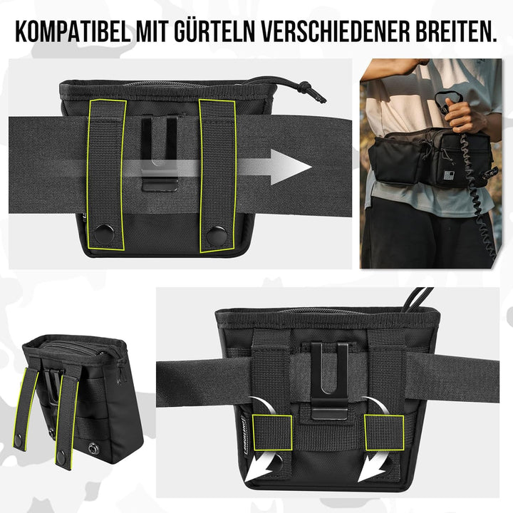 OneTigris Leckerlitasche für Hunde, Grosse Bauchtasche Hundetraining, Gassi Tasche Hund mit Magnetve