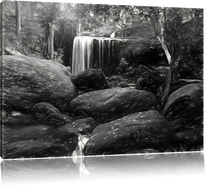 Pixxprint Regenwald in Thailand / 100x70cm Leinwandbild bespannt auf Holzrahmen/Wandbild Kunstdruck