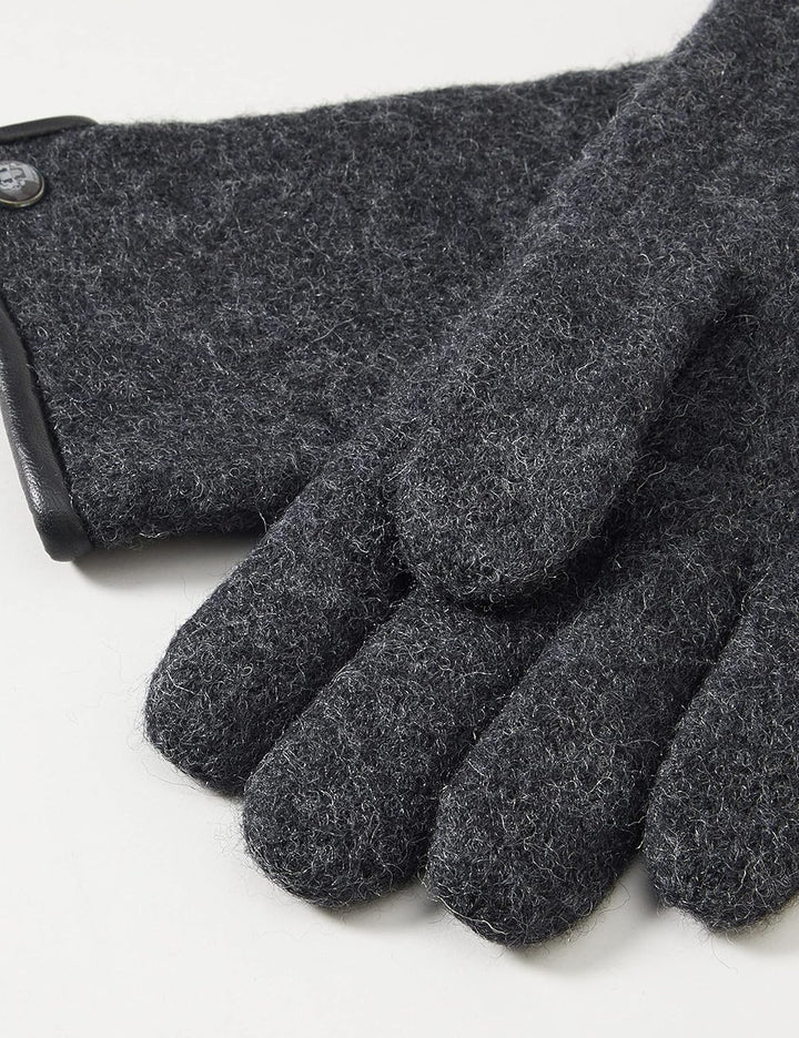 Roeckl Damen Handschuhe Original Walkhandschuh, Einfarbig 7.5 Schwarz (Anthracite 090), 7.5 Schwarz
