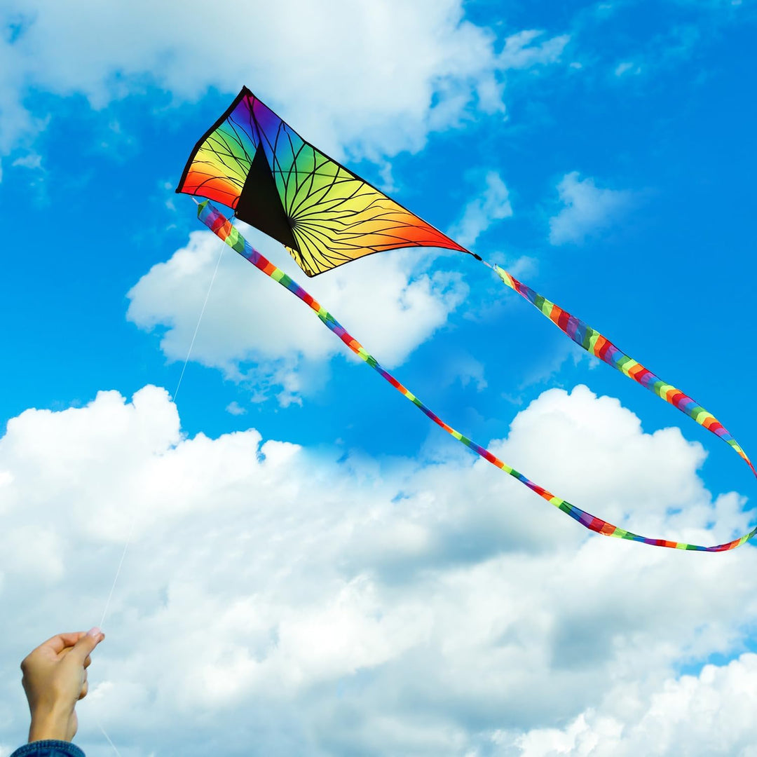 HONBO Children's Kite Large Delta Kites for Children and Adults for Beach Trip Outdoor Games, Perfec