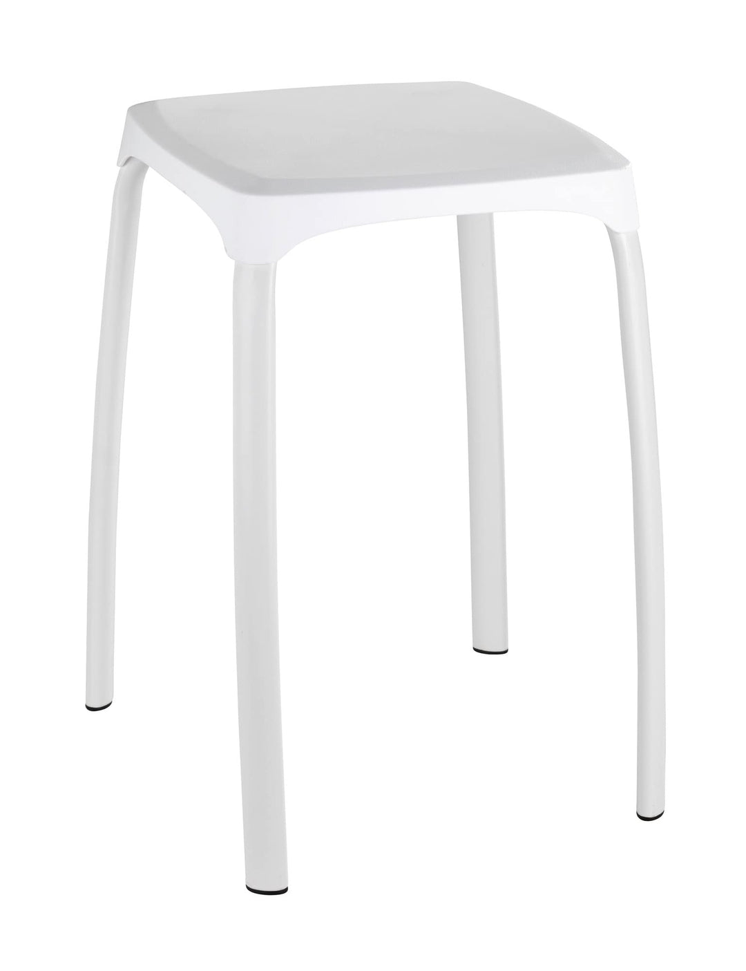 WENKO Badhocker Losani, Sitzhocker Weiss 46 x 29 x 29 cm, Weiß 46 x 29 x 29 cm