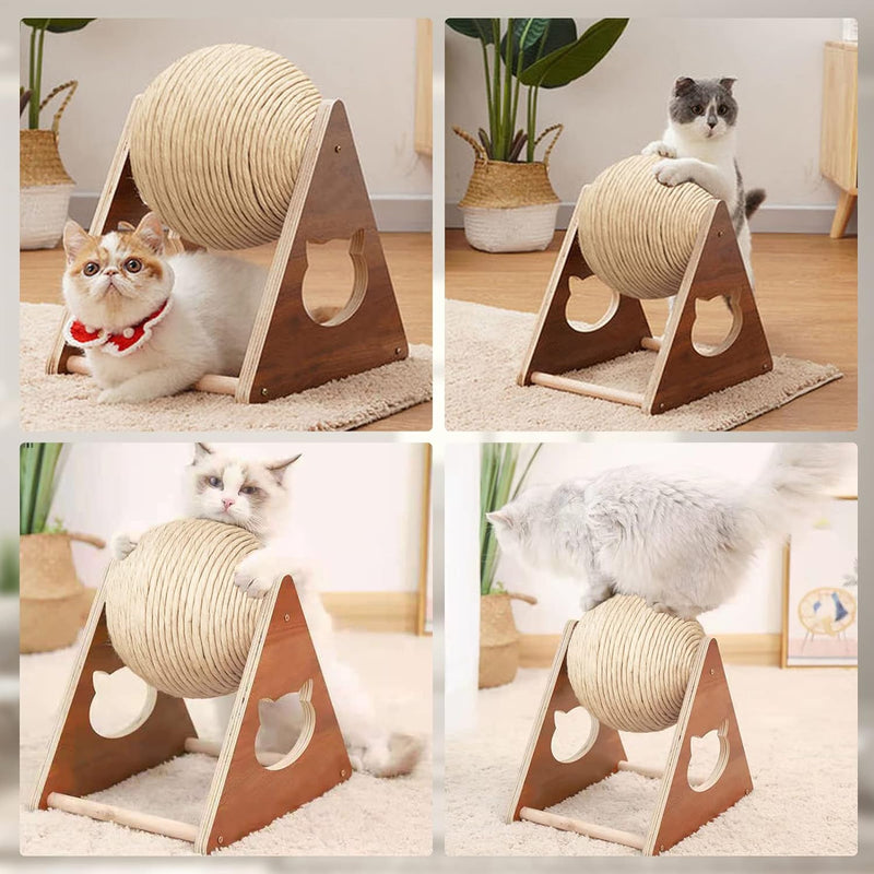 GDWD Katzenspielzeug Ball Sisal, Kratzspielzeug Katze, Sisalball Gross, Kratzball für Katzen (Mittel