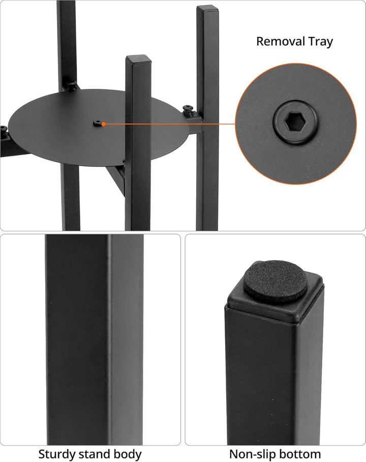 QWORK® PflanzenstäNder, BlumenstäNder Metall, Verstellbare Breite 20–30 cm Für Den Innen Und AussEnb