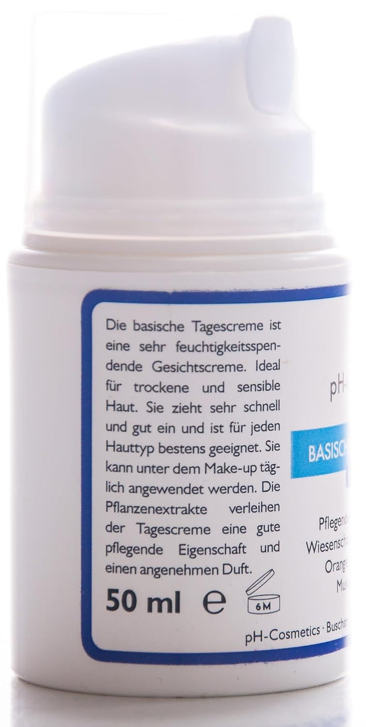 Basische Tagescreme pH 7, 5 Creme für den Tag, Basencreme, ph-Cosmetics, 50 ml