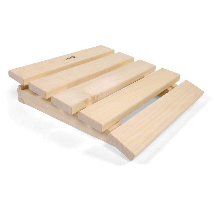 LaJa26 Sauna Kopfstütze Flexi FSC Espenholz - Verstellbar in 4 Stufen - Ideal für Nacken und Schulte