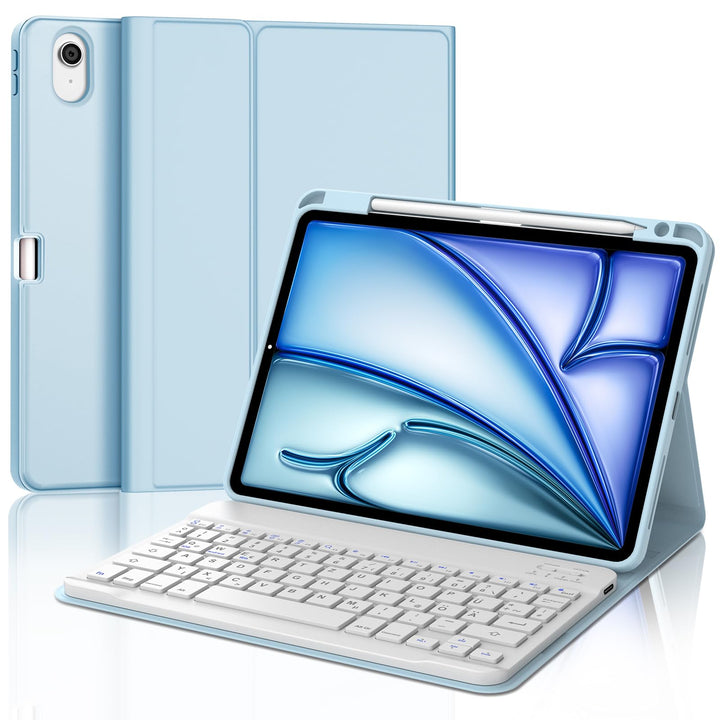 IVEOPPE Tastatur iPad Air 6. Generation, iPad Air 11" Hülle mit Tastatur 2024, Magnetisch Abnehmbare