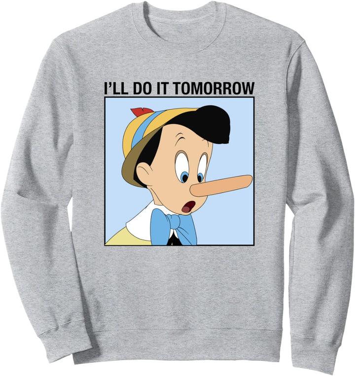 Disney Pinocchio Ich mache es morgen Sweatshirt