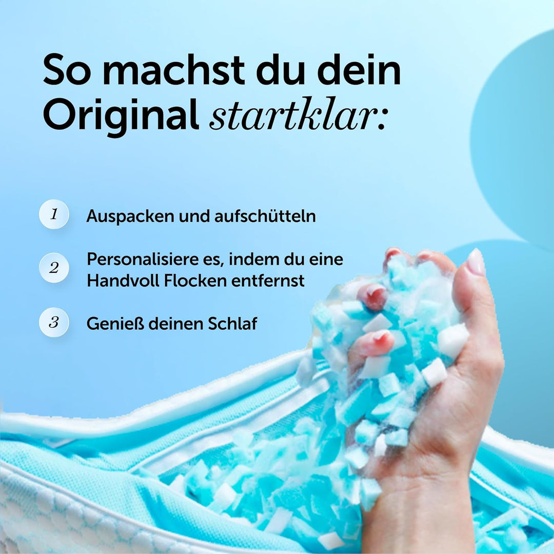 Cloudpillo 2er-Pack Premium Memory Foam Kissen - Höhenverstellbares Kopfkissen 40x80 cm - Ergonomisc