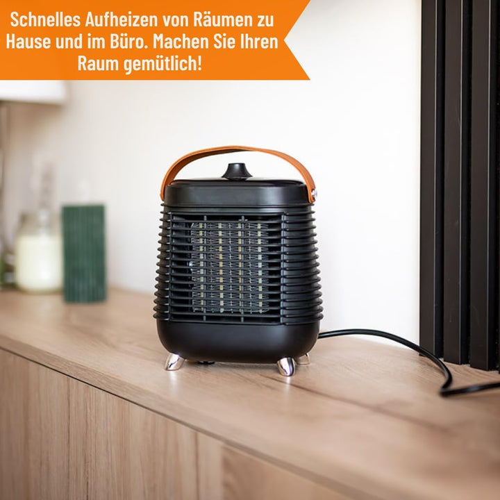 NEO TOOLS Termowentilator 1500W mit PTC Keramikheizelement, freistehend, modernes Design, sicher und