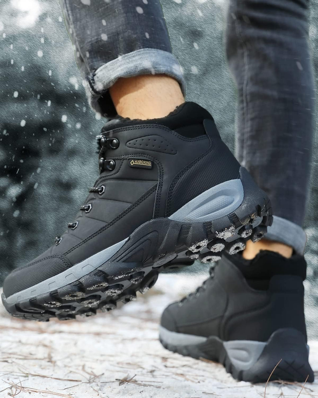 ARRIGO BELLO Winterschuhe Herren Winterstiefel Wanderstiefel Trekking Stiefel Gefüttert Warm Rutschf