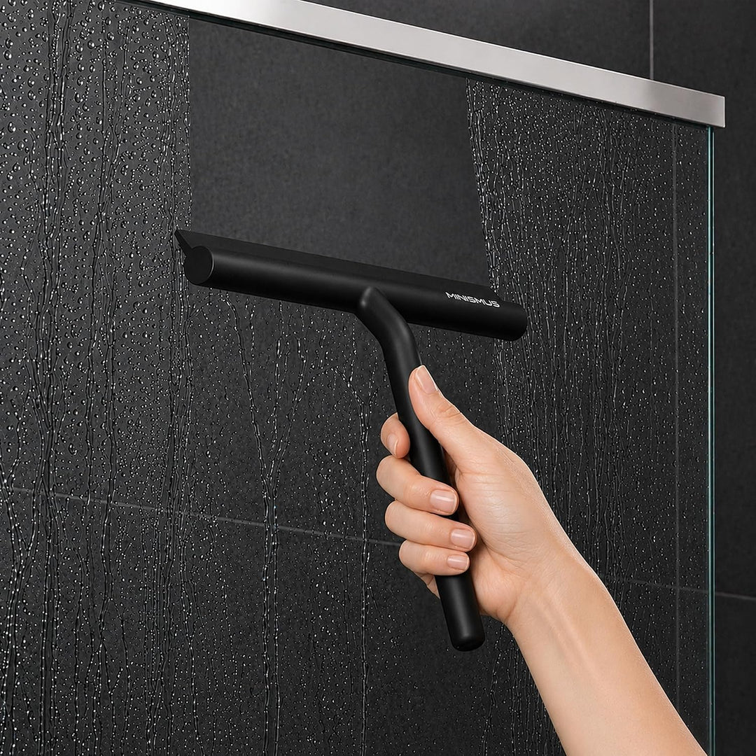 Minismus Duschabzieher - Abzieher für Dusche, Bad, Fliesen, Spiegel, Fenster - inkl. Magnet-Halterun