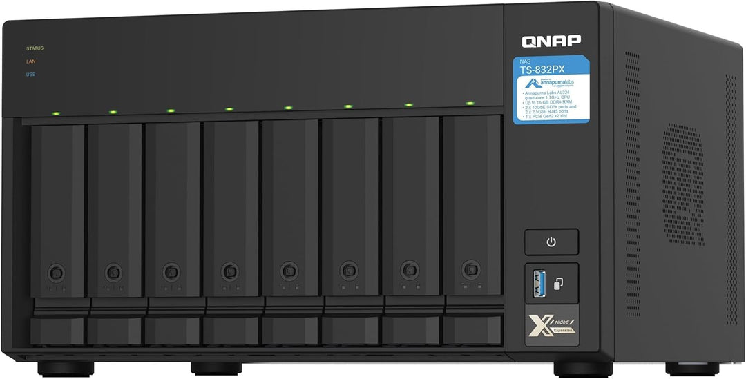 QNAP NAS TS-832PX-4G 8bay Desktop, One Size
