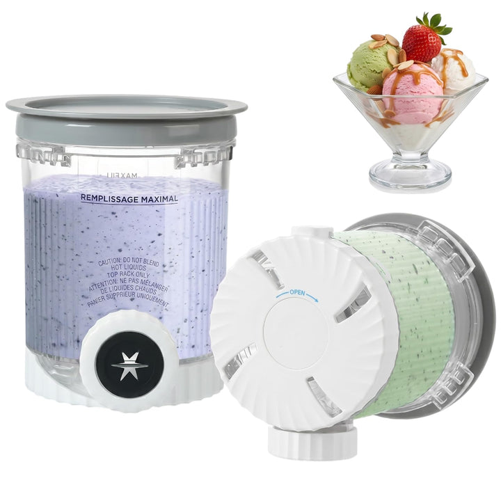2er Behälter 480 ml Eisbehälter Kompatibel Ninja Swirl Creami Tubs