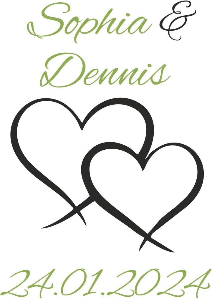 Geschenk zum Valentinstag – Wein Geschenksets – Weinglas mit Gravur 370ml – Hochzeitsgeschenke – Ges