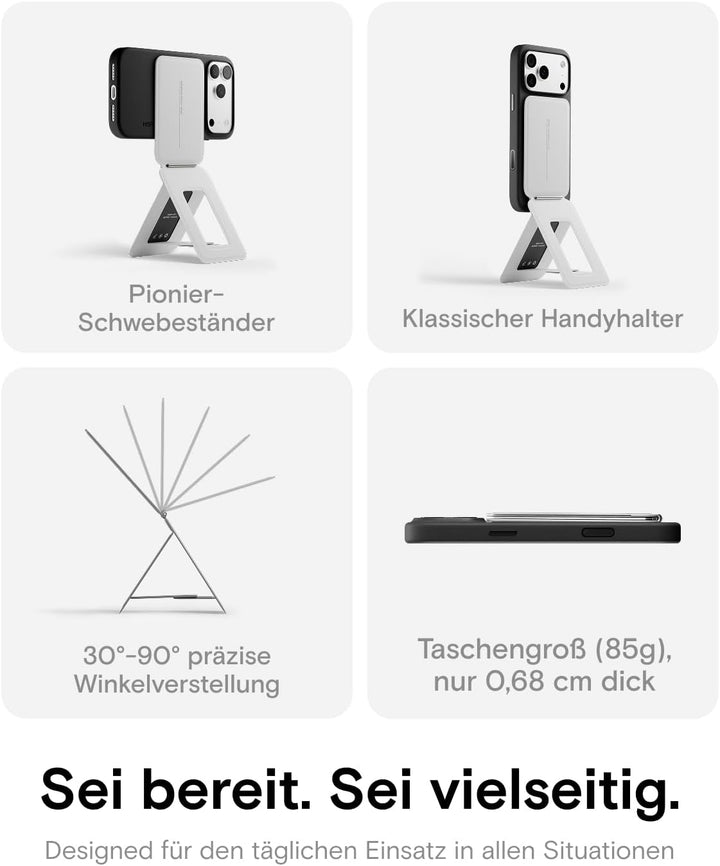 MOFT Magnetischer Wallet Ständer für iPhone 17/16/15/14/13/12 Serie Kompatibel mit Magsafe, MOVAS Ve