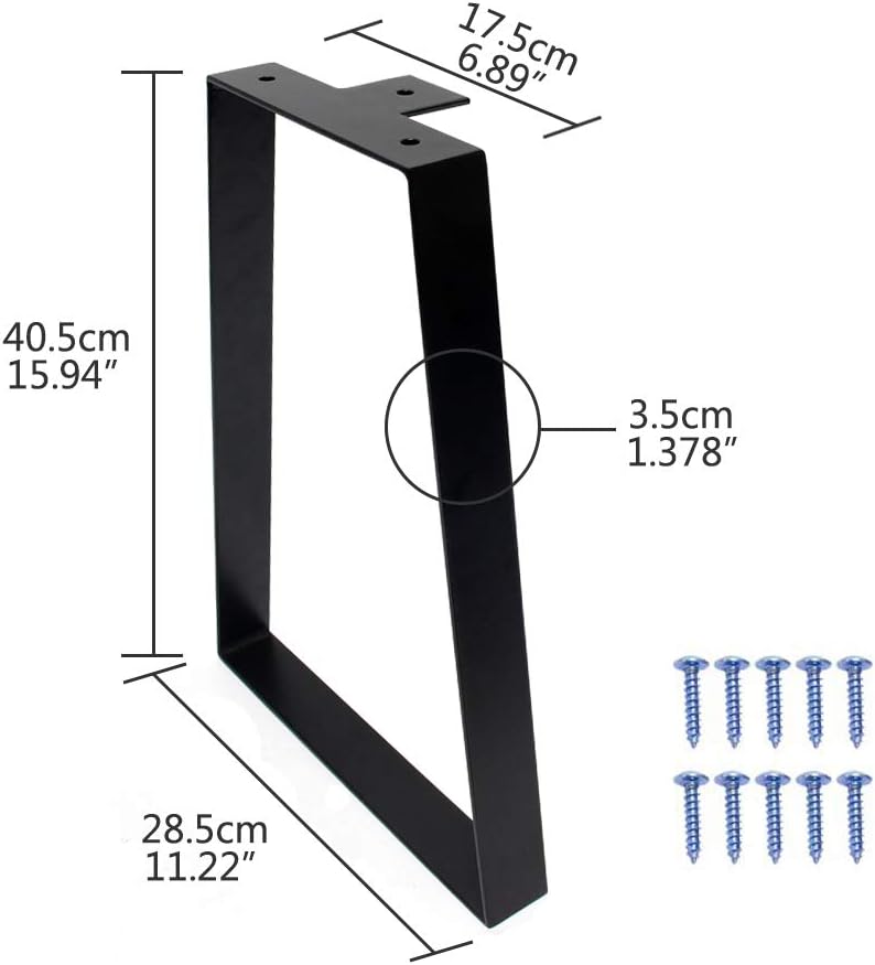 Signstek Tischbeine Moebelfuesse Metall Haarnadel Trapeze Tischbeine 40cm/16'' Höhe für Couchtische,