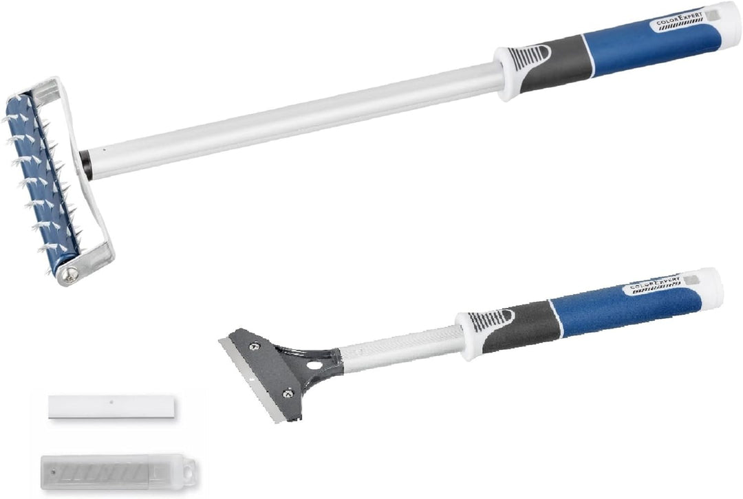 BODENMEISTER Tapetenentfernerset Tapetenablöser Tapezier-Set Renovierungsset, blau, 3-Teilig 3-Teili