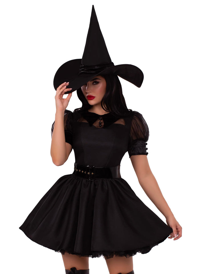 LEG AVENUE 85238 - "Bewitching Witch" Kostüm für Erwachsene, Grösse M, schwarz Grösse: M (EUR 38), G