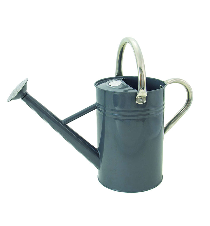 Kent & Stowe 4,5 Liter Vintage Giesskanne in steingrau – Verzinkte Stahlkanne für das tägliche Giess