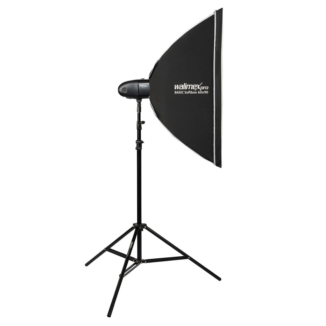 Walimex pro Newcomer 300 II Set Single - 300 Ws Blitzleistung, auslösen per Funk 2,4GHz, LED-Einstel