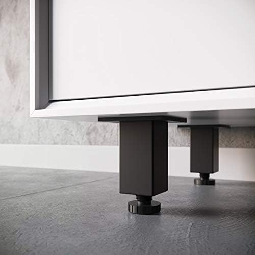 Sossai Exklusiv Möbelfüsse E4MF, höhenverstellbares 4er Set, Höhe: 150 mm, Schwarz, aus Aluminium 45