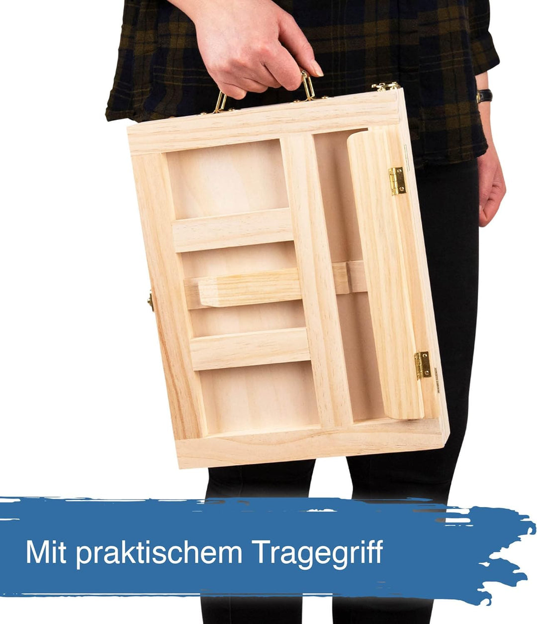 Artina Milano 19tlg Acryl Malset im Malkoffer - Künstlerset mit Kofferstaffelei, 12x 12ml Acrylfarbe